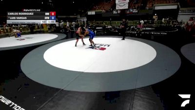 175 lbs 7th Place Match - Carlos Rodriguez, Red Wave Wrestling vs Luis Vargas, Sonoma Valley Youth Wrestling Club