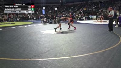 120 lbs Consi Of 16 #1 - Jonathan Jasso, Tulare Union (CS) vs Alejandro Orozco, Banning (LA)