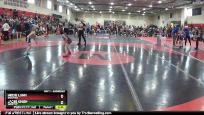 80 lbs Round 2 - Addie Lunn, BigWater vs Jacee Knish, WEM/JWP