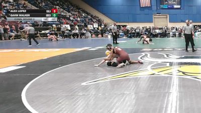 1 - 120 lbs Cons. Round 2 - Alex Lopez, Galax vs Gavin Walker, Grayson County