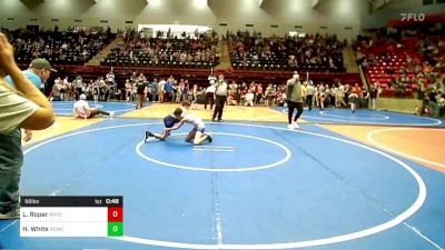 96 lbs Semifinal - Landon Roper, Pryor Tigers vs Hunter White, Dark Cloud Wrestling Club