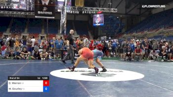 182 lbs Rnd Of 64 - Owen Warren, South Dakota vs Maxwell Gourley, Pennsylvania