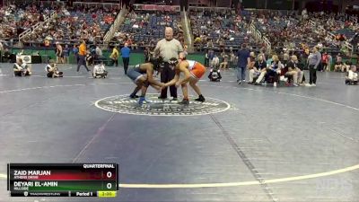 4A 190 lbs Quarterfinal - Zaid Marjan, Athens Drive vs Deyari El-Amin, Hillside