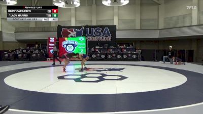 67 lbs 7th Place Match - Riley Carrasco, Cyclones Wrestling & Fitness vs Lady Harris, Toss Em Up Wrestling Academy