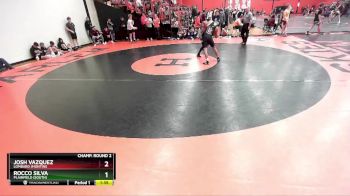 126 lbs Champ. Round 2 - Josh Vazquez, Lombard (MONTINI) vs Rocco Silva, Plainfield (SOUTH)