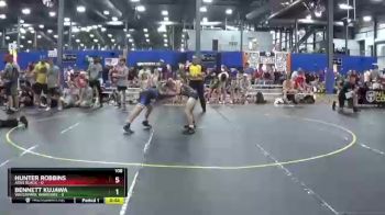 108 lbs Round 3 (6 Team) - Hunter Robbins, ARES Black vs Bennett Kujawa, Waterpark Warriors