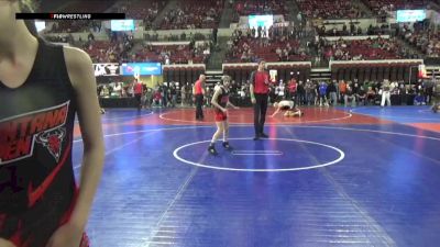 74 lbs 3rd Place Match - Quinn Cisneros, Gladiator Wrestling Academy vs Claire Everson, Mine Yard Dogs Wrestling Club