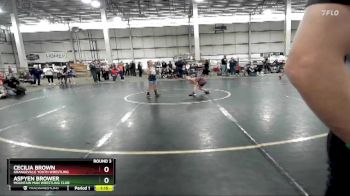 75 lbs Round 3 - Aspyen Brower, Mountain Man Wrestling Club vs Cecilia Brown, Grangeville Youth Wrestling