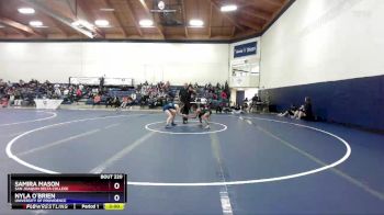 110 lbs 3rd Place Match - Nyla O`Brien, University Of Providence vs Samira Mason, San Joaquin Delta College
