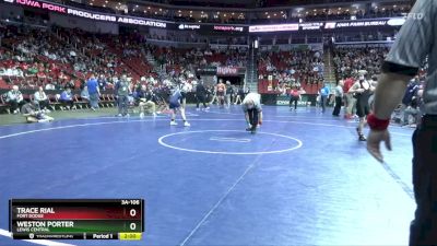 3A-106 lbs Champ. Round 2 - Weston Porter, Lewis Central vs Trace Rial, Fort Dodge