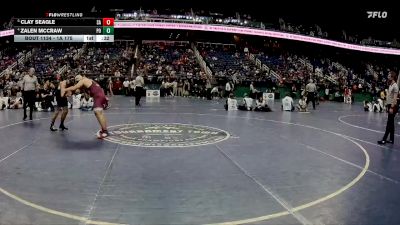 1A 175 lbs Cons. Semi - Zalen Mccraw, Polk County High School vs Clay Seagle, Swain County High School