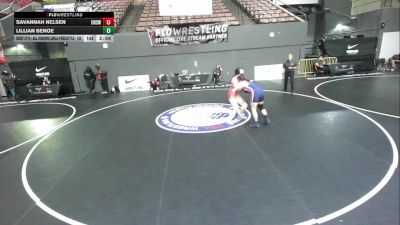 Cons. Round 3 - Savannah Nelsen, Ukiah High School Wrestling vs Lillian Benoe