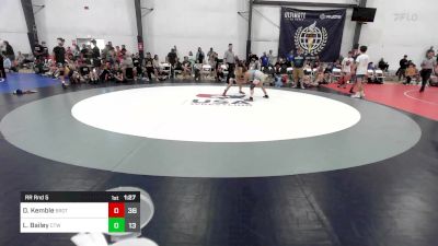 95 lbs Rr Rnd 5 - Damian Kemble, Brothers Of WOW vs Logan Loggie Bear Bailey, CT Whale K-8