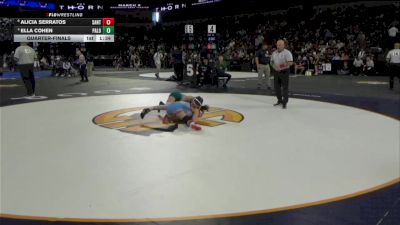 105 lbs Quarterfinal - Alicia Serratos, Santa Ana (SS) vs Ella Cohen, Palo Alto (CC)