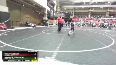 55 lbs Semifinal - Uriah Guebara, Maize WC vs Maverick Fernandez, Dodge City