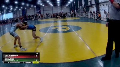 88 lbs Rd# 1 9:00am Friday - Jayce Barnes, Team Michigan vs Kai Weiss, West Coast Elite