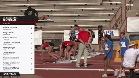 High School Girls' 100m 1A, Finals 1