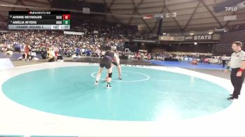 Girls 2A 125 lbs Champ. Round 2 - Averie Reynolds, Black Hills (Girls) vs Amelia Myers, Anacortes (Girls)