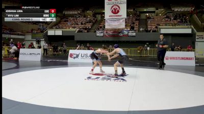 Schoolboys - 105 lbs Cons. Round 3 - Logan Arenas vs Justin Rosiak, Mad Dawg Wrestling Club