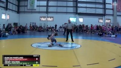 50 lbs Placement (4 Team) - Henry Walters, DARKHORSE WRESTLING CLUB - BLACK vs Duncan Martland, NORTH CAROLINA WRESTLING FACTORY - BLUE