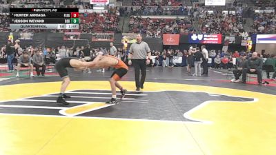 AA - 144 lbs Quarterfinal - Hunter Arriaga, Flathead (Kalispell) vs Jesson Weyand, Billings Senior High School
