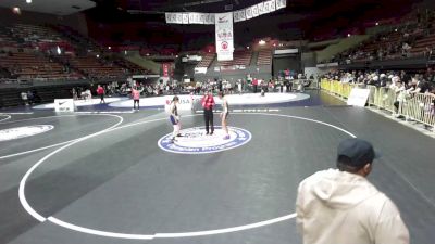 94 lbs Cons. Quarters - Eliana Gonzalez vs Alyanna Anes, Team Selma Wrestling Club