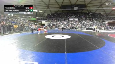 Boys 2A 157 lbs Quarterfinal - William Lowery, Orting vs Jose Gatica, Toppenish