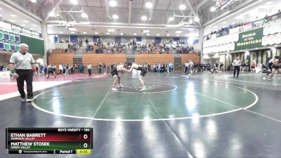 150 lbs Cons. Round 4 - Ethan Barrett, Murrieta Valley vs Matthew Stosek, Green Valley