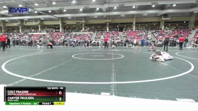 96 lbs Champ. Round 2 - Colt Frazier, Greater Heights Wrestling vs Carter Paulsen, Open Mats