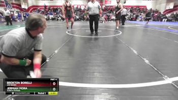 215 lbs Semifinal - Brokton Borelli, Los Banos vs Jermiah Mora, John H Pitman