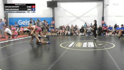 61 lbs Rr Rnd 6 - Kaylee Dayhoff, PA West White - W vs Taina McGowan, MGW Monkey Business - W