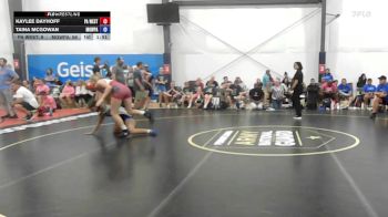 61 lbs Rr Rnd 6 - Kaylee Dayhoff, PA West White - W vs Taina McGowan, MGW Monkey Business - W