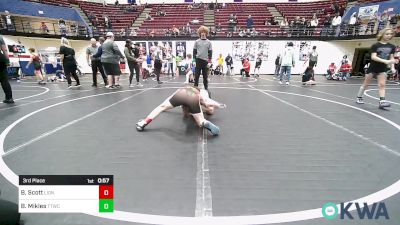 92 lbs 3rd Place - Brody Scott, Lions Wrestling Academy vs Bennett Mikles, Team Tulsa Wrestling Club