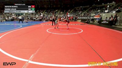 75 lbs Round Of 16 - Katilyn Schull, Willard Youth Wrestling 2 vs Hanna Lollis, Cowboy Wrestling Club