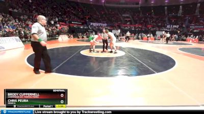 1A 195 lbs Semifinal - Brody Cuppernell, Champaign (St. Thomas More) vs Chris Peura, Seneca