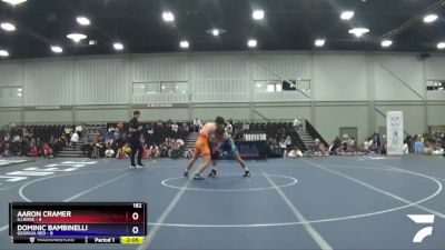 182 lbs Semis & 3rd Wb (16 Team) - Aaron Cramer, Illinois vs Dominic Bambinelli, Georgia Red