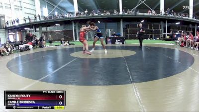 127 lbs Placement Matches (8 Team) - Kahlyn Fouty, Indiana vs Camile Bribiesca, Kansas