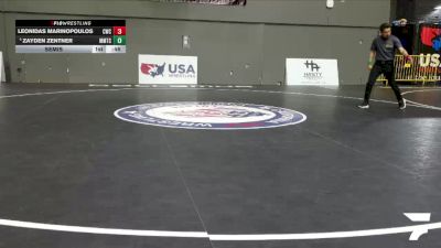 Schoolboys - 140 lbs Semis - Leonidas Marinopoulos, Cardinal Wrestling Club vs Zayden Zentner, MTC - MANTANONA TRAINING CENTER