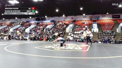 150 lbs Quarterfinals (8 Team) - Grayson Fuchs, Detroit Catholic Central vs Blake De Stefano, Macomb Dakota