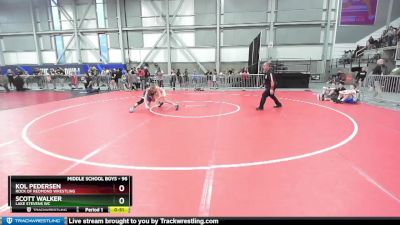 96 lbs Cons. Round 2 - Scott Walker, Lake Stevens WC vs Kol Pedersen, Rock Of Redmond Wrestling