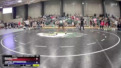 180 lbs Quarterfinal - Anetra Witherspoon, Life University vs Riauna Lugo, Huntingdon