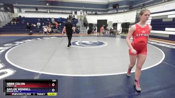 130 lbs Round 3 (4 Team) - Abbie Colvin, Utah 1 vs Saylor Wendell, Nevada Elite