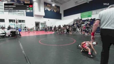 43 lbs Round 4 - Von Carcamo, Threshold Wrestling Club vs Luis Lopez, Antelope Valley BTSLA