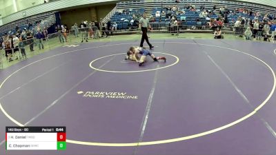 14U Boys - 80 lbs Champ. Round 1 - Hayes Daniel, Threestyle Wrestling Of Oklahoma vs Camden Chapman, Gladiator Elite Wrestling Club