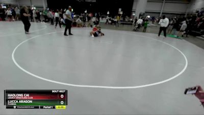 132 lbs Champ. Round 2 - Haolong Cai, Legacy Wrestling Club vs Lucca Aragon, Florida