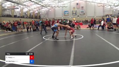 74 kg Round Of 64 - Dillon Hoey, Indiana vs Maaziah Bethea, PRTC