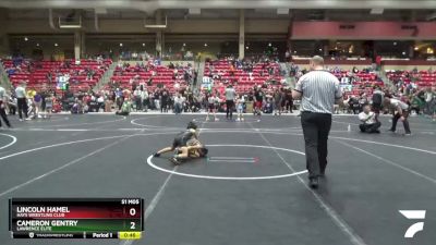 58 lbs Cons. Round 2 - Lincoln Hamel, Hays Wrestling Club vs Cameron Gentry, Lawrence Elite