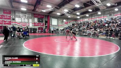 190 lbs Quarterfinal - Andrea Ramirez, Valencia vs Sophia Clark, Liberty