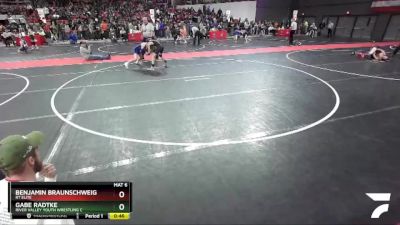 91 lbs Champ. Round 2 - Gabe Radtke, River Valley Youth Wrestling C vs Benjamin Braunschweig, RT Elite