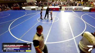 105 lbs Quarterfinal - Carlos Gabriel Hernandez, Manteca Cobras Wrestling Club vs Matthew Rodriguez, Red Wave Wrestling